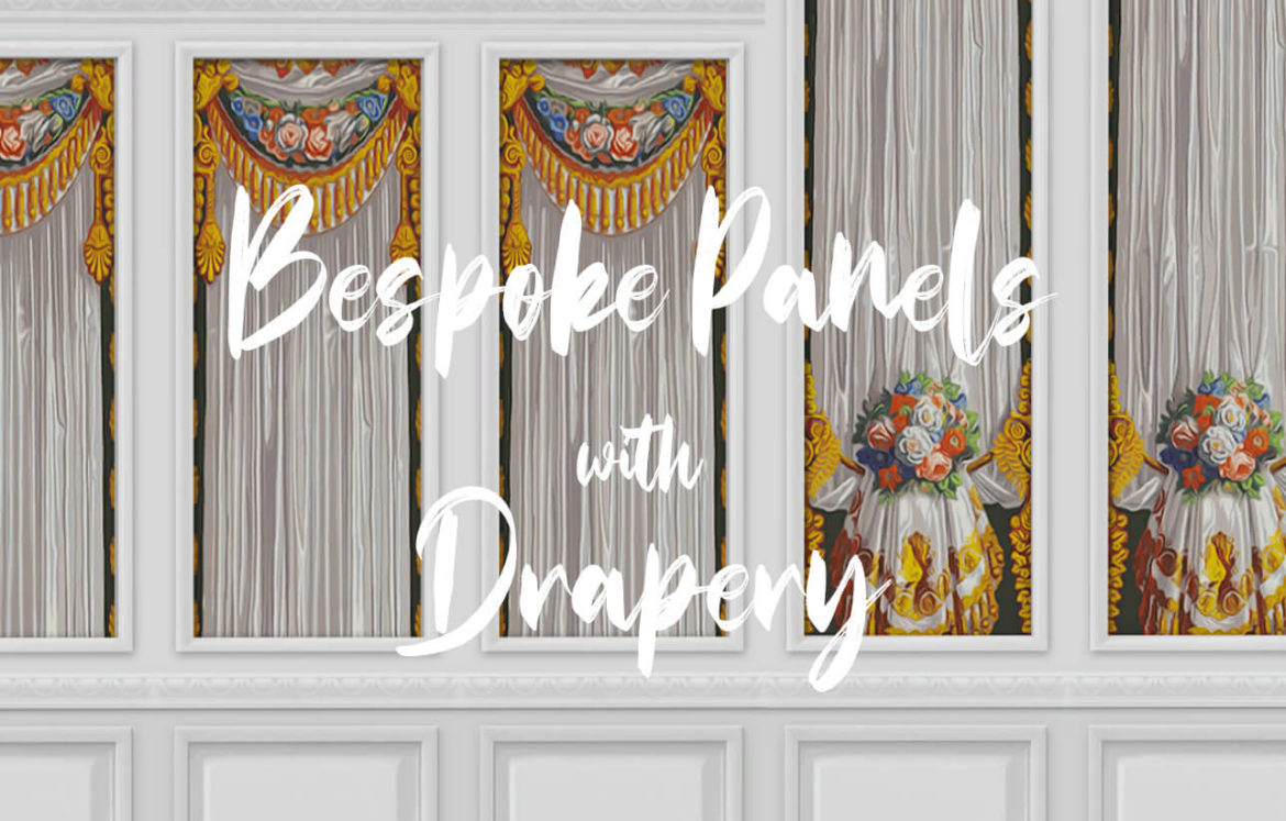 The Sims 4 ts4 cc bespoke panels with drapery