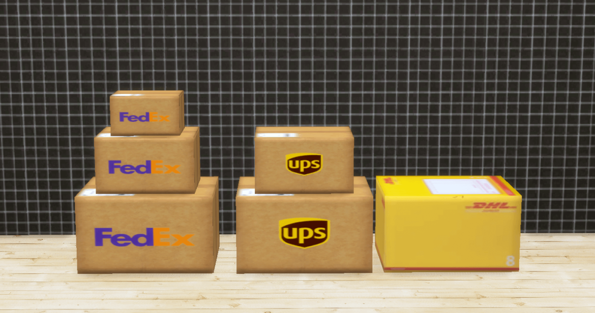 The Sims 4 ts4 shipping boxes 3 items
