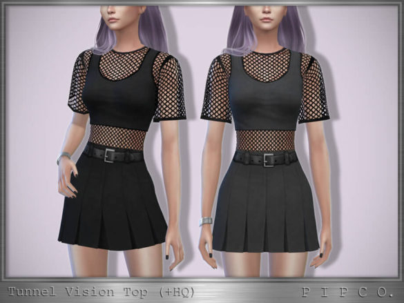 The Sims 4 Tunnel Vision Top II by Pipco