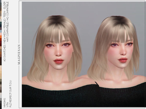 The Sims 4 Vita Hair by magpiesan