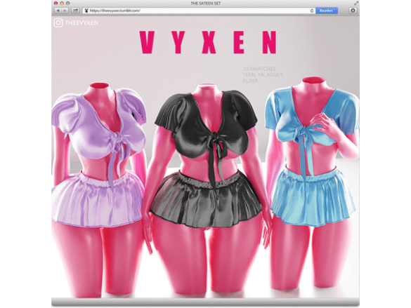 The Sims 4 [ vyxen ] the sateen set