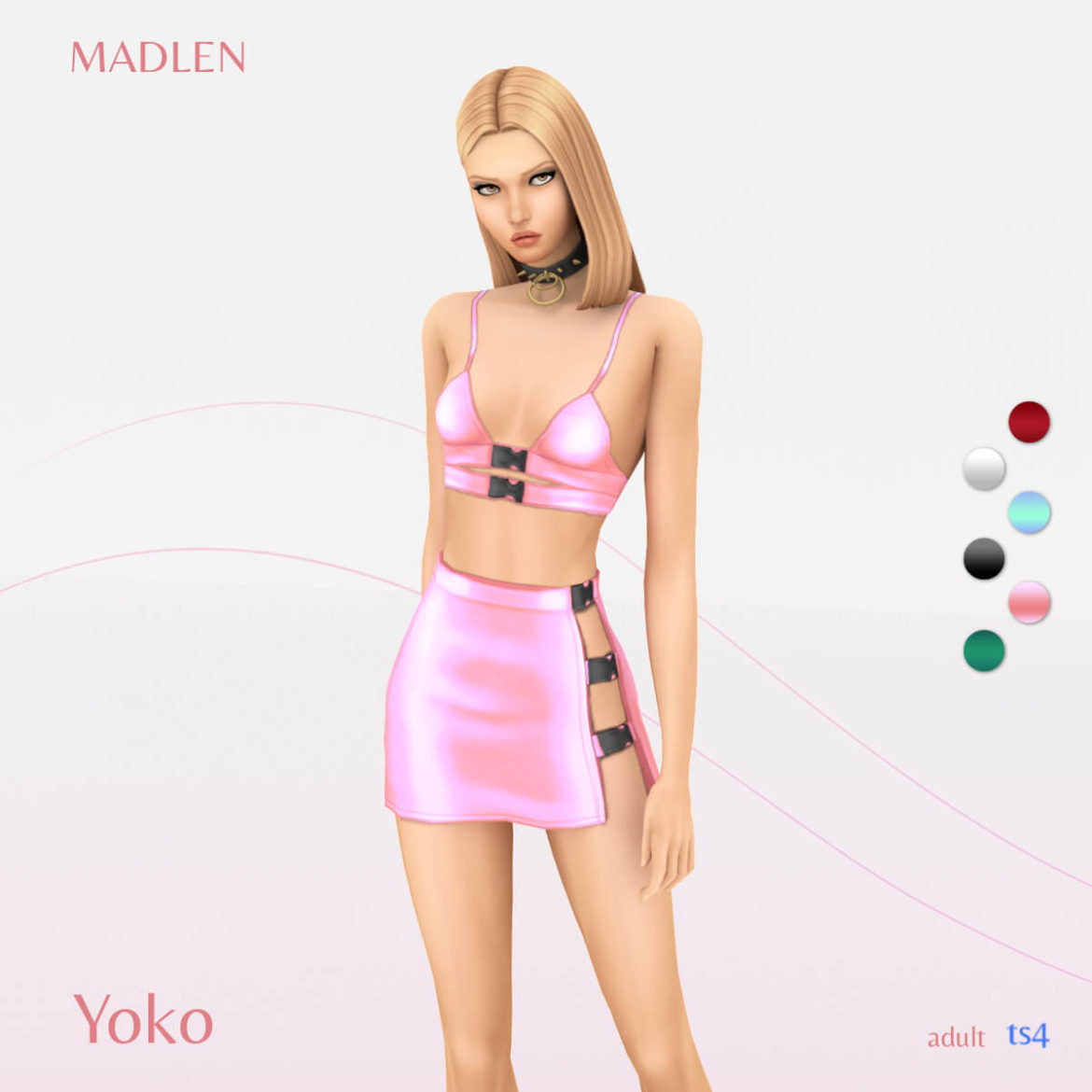 yoko outfit choker holographic realness set