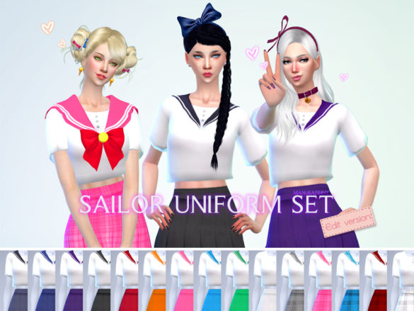 sims 4 myobi sailor school uniform set