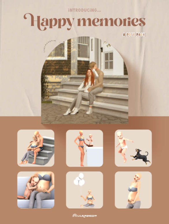 The Sims 4 happy memories pose pack
