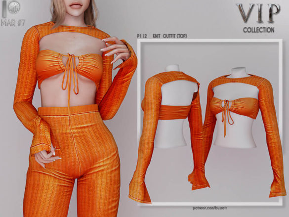 The Sims 4 KNIT OUTFIT (TOP) P112 by busra-tr