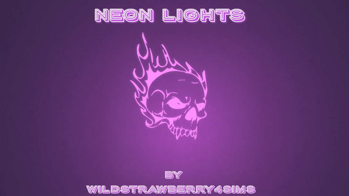 The Sims 4 neon lights set 1