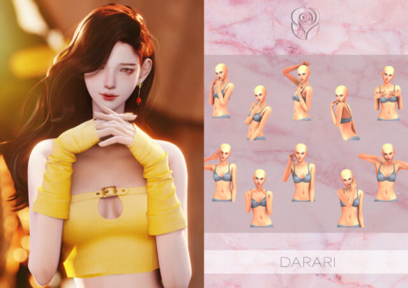 The Sims 4 roselipa darari pose pack
