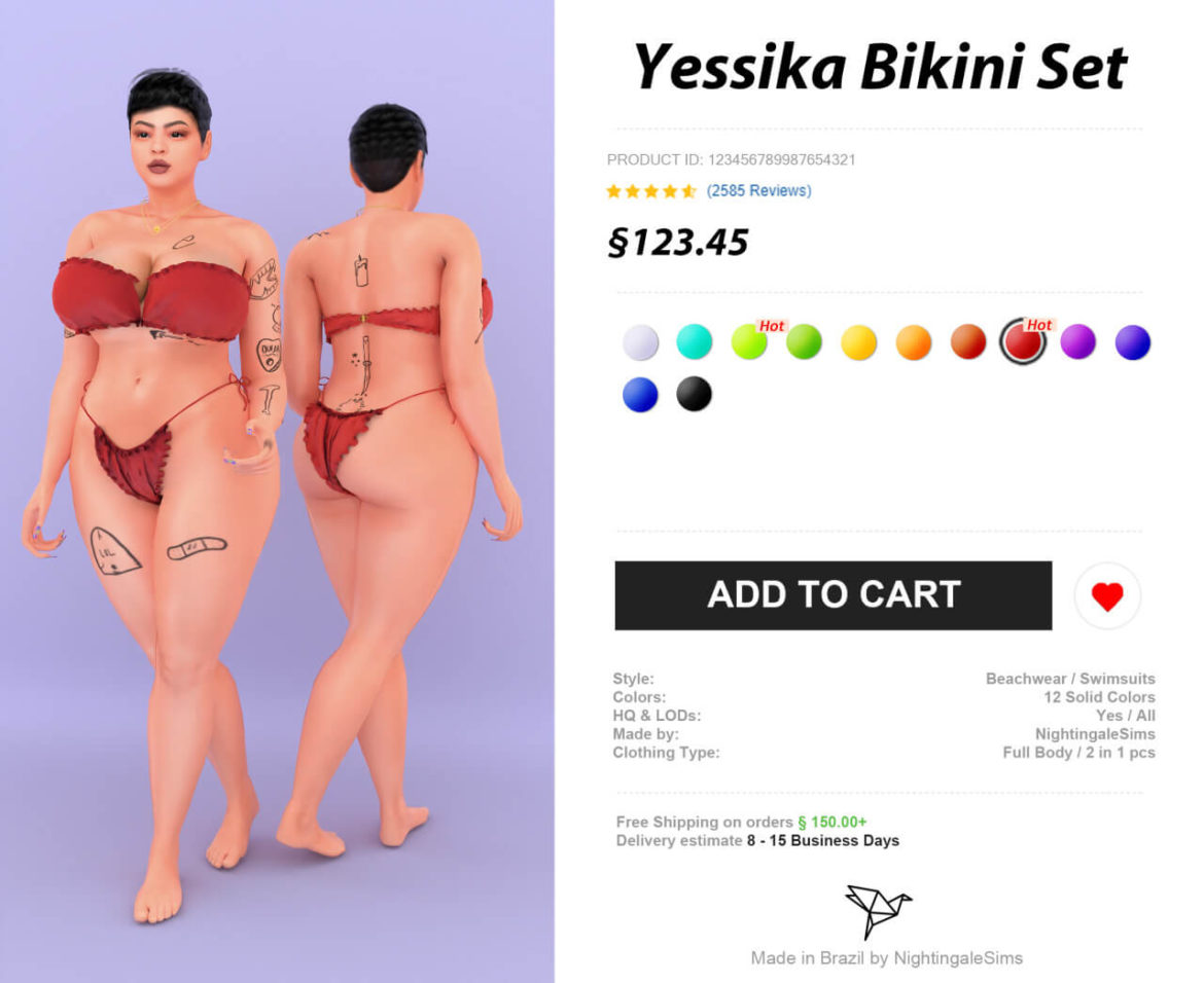 The Sims 4 yessika bikini set
