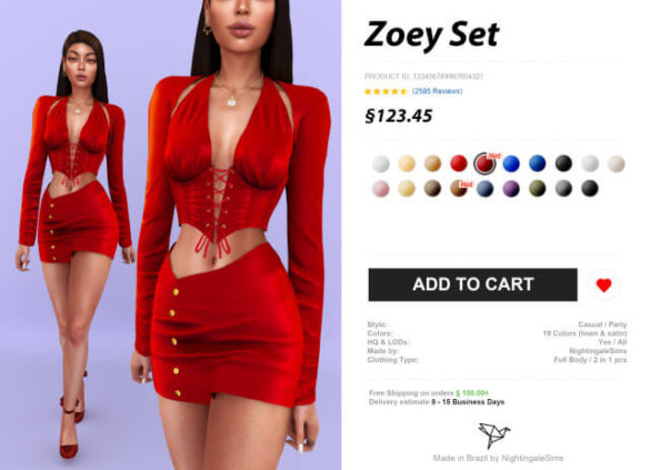 The Sims 4 zoey set
