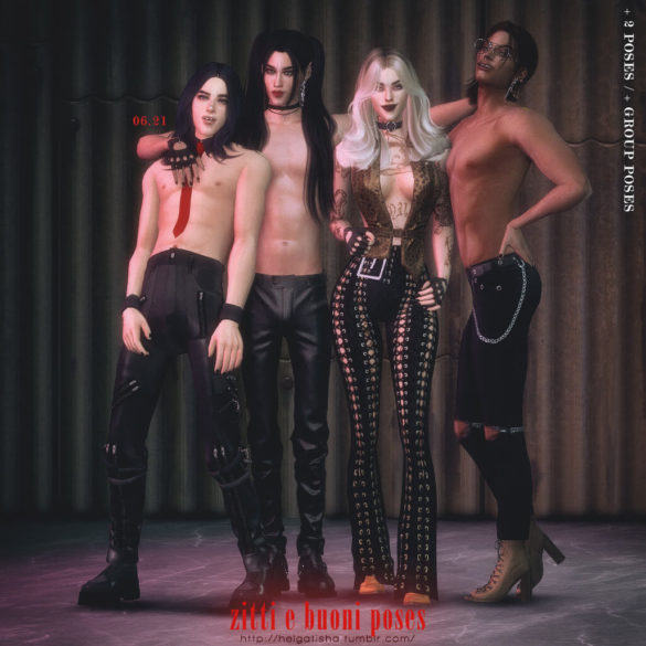 ts4 zitti e buoni group poses pose pack