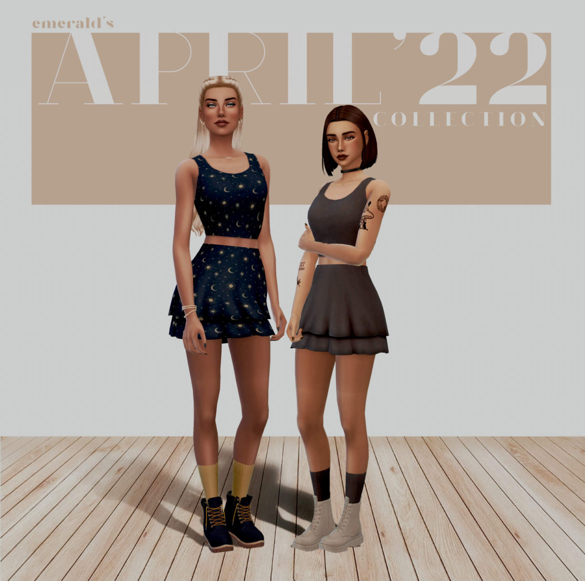 April22 Collection Phoebe Top Skirt Socks