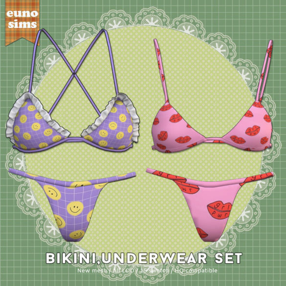 eunosims bikini underwear set