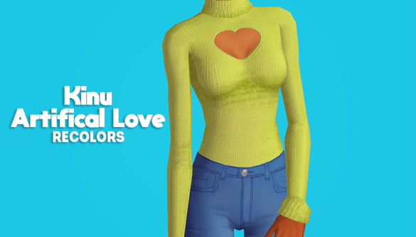 kinu artificial love heart sweater - recolors