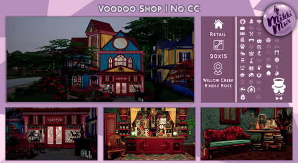 voodoo shop sims 4 build no cc