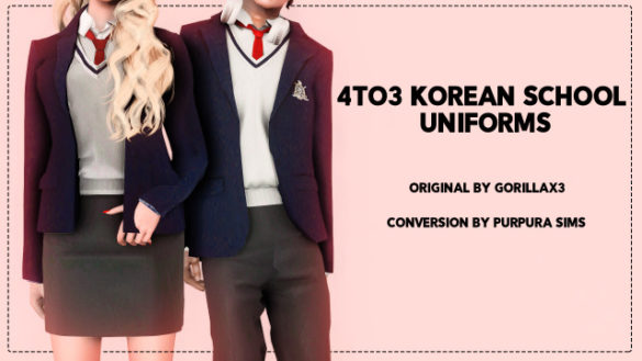 4to3 korean school uniforms