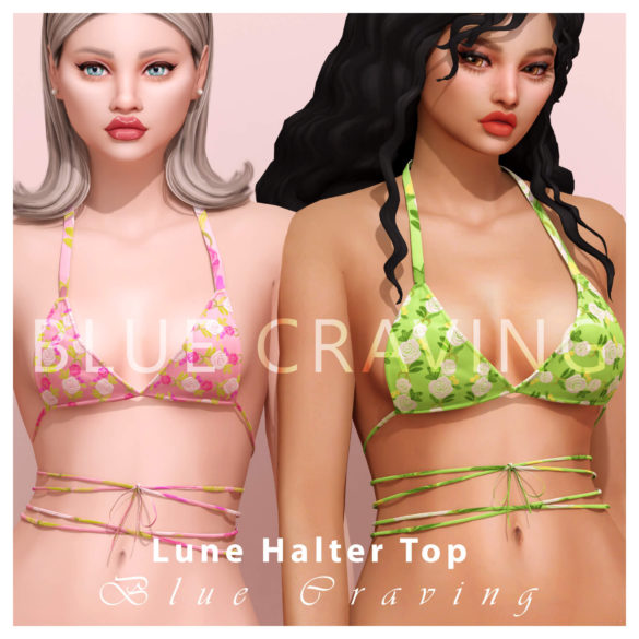 sims 4 cc lune halter top