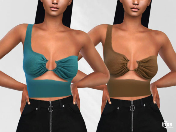 Front Ring One Shoulder Tops