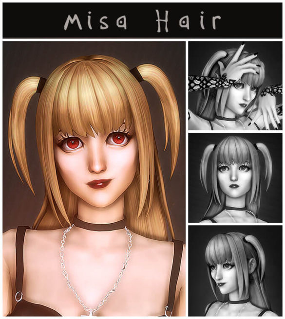 Misa Amane Hair From Death Note Best Sims Mods