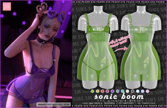 Sonic Boom PVC Pinafore Dress