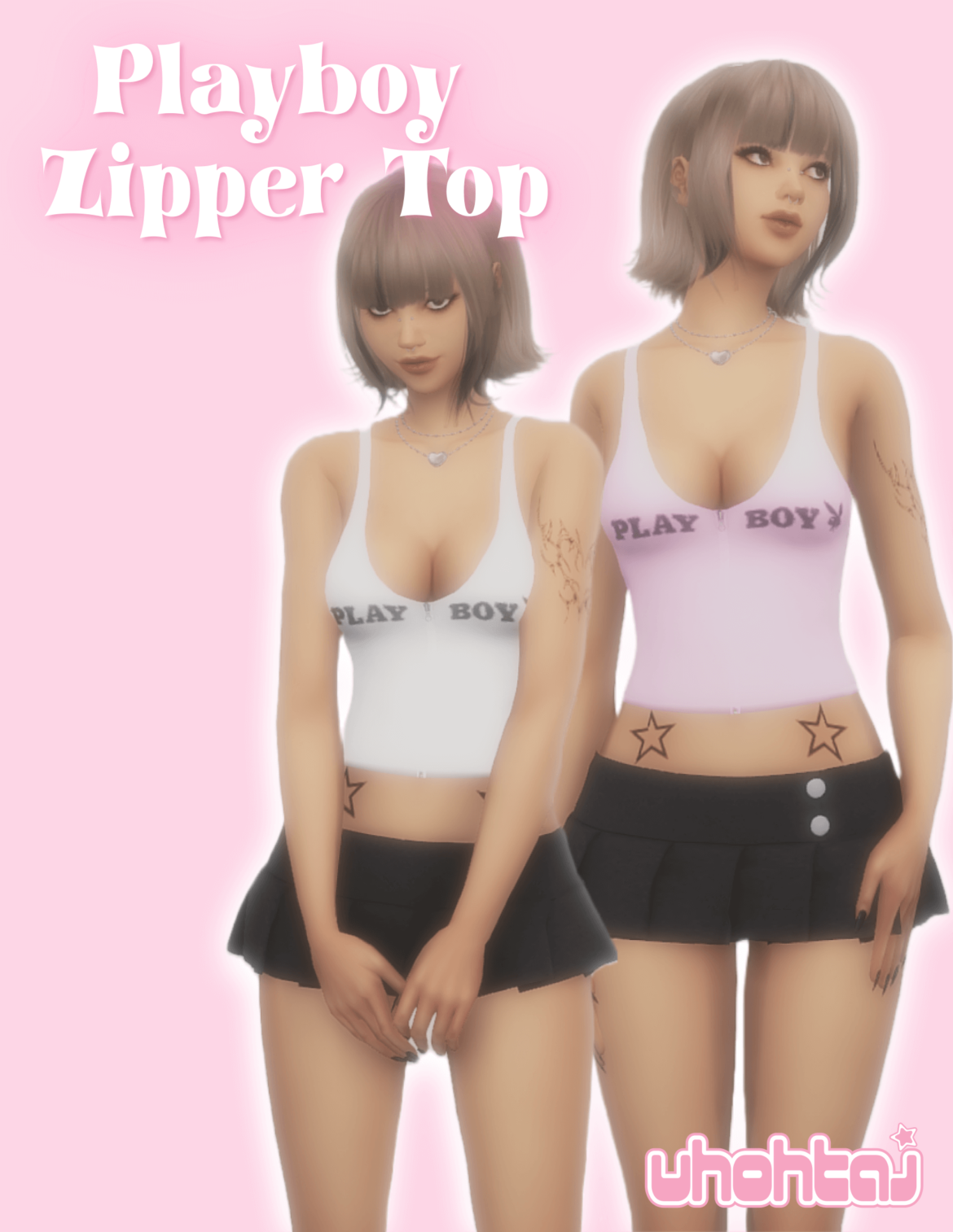 uh0htaj playboy zipper top