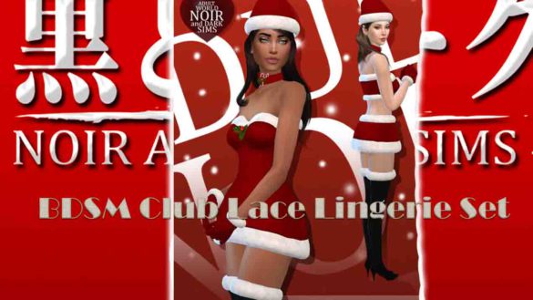 TS4 Christmas Gift Sexy Santa Costume