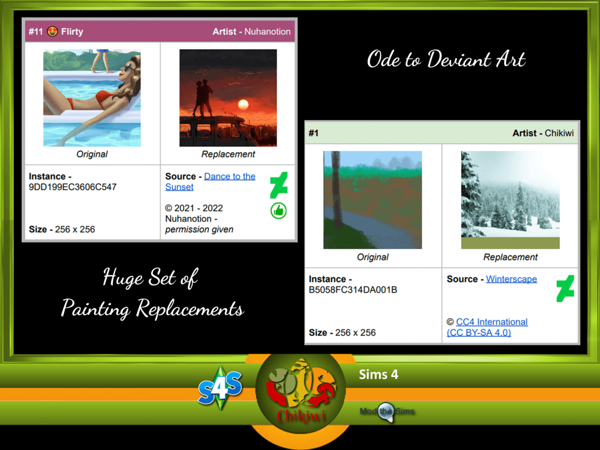 Replacements for Easel Paintings