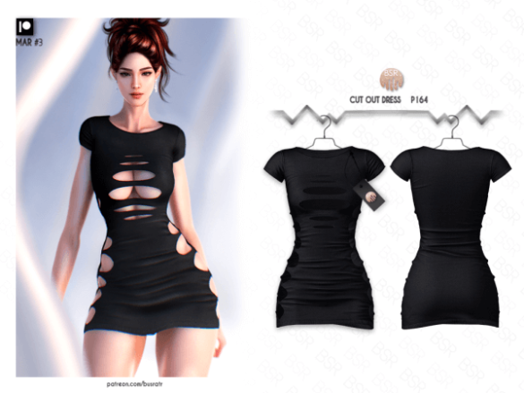 CUT OUT DRESS P164