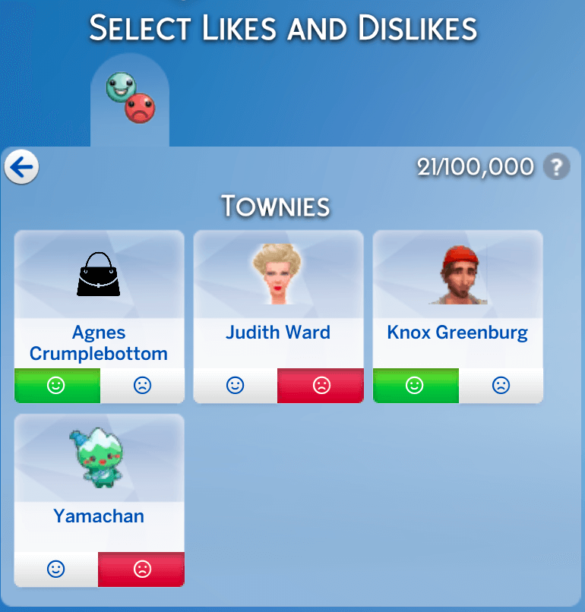 Famous Townies Preference Category