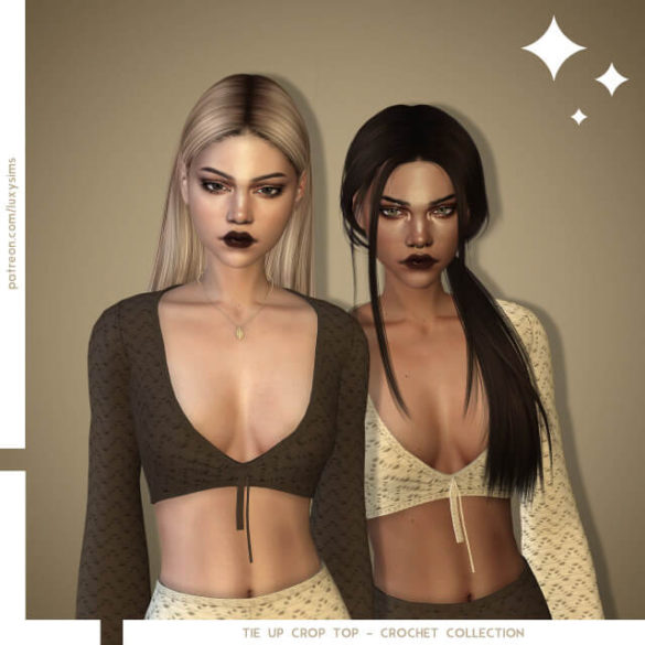 Tie Up Crop Top - Crochet Collection