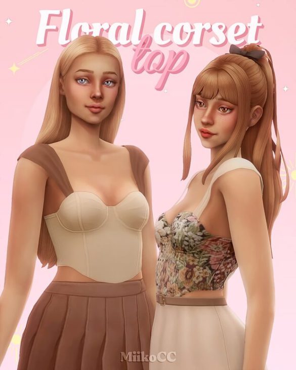 Floral corset top