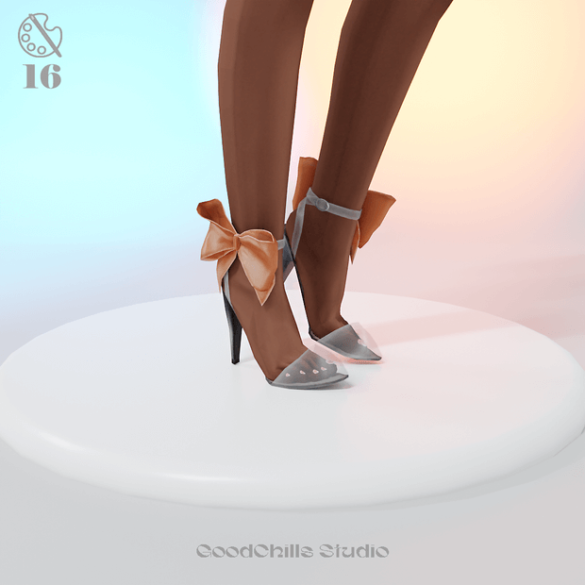 Bow Applique Clear Heels