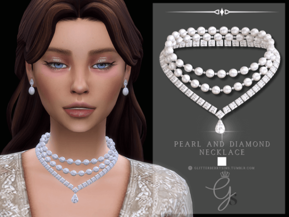 Diamond and Pearl Necklace