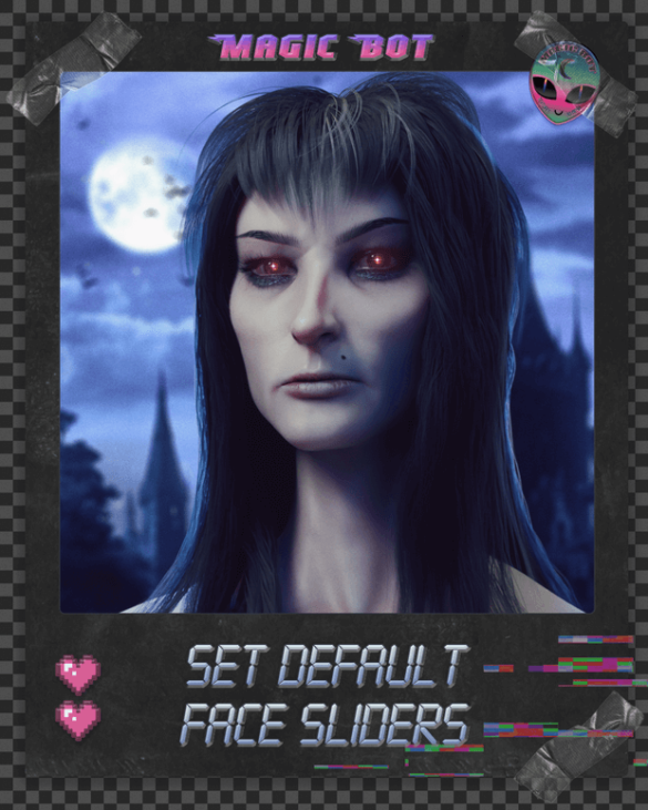 SET DEFAULT FACE SLIDERS