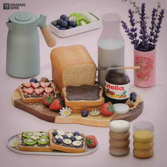 ddaengsims - Sims 4 Nutella Breakfast