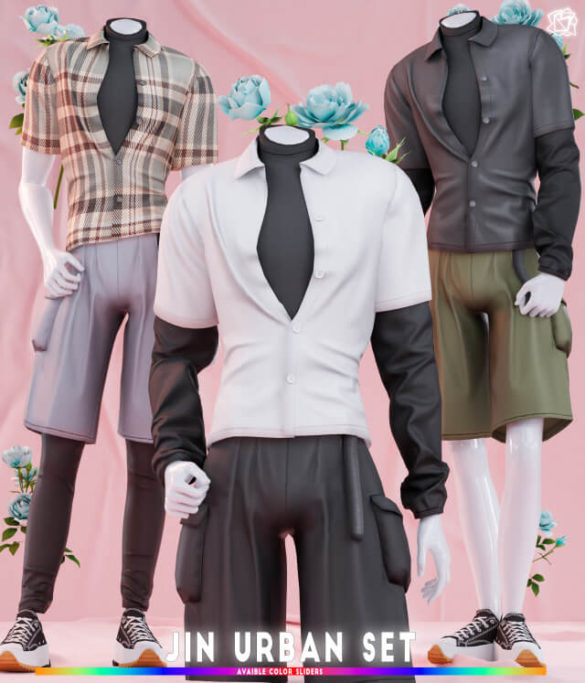 Jin men urban set - sims4
