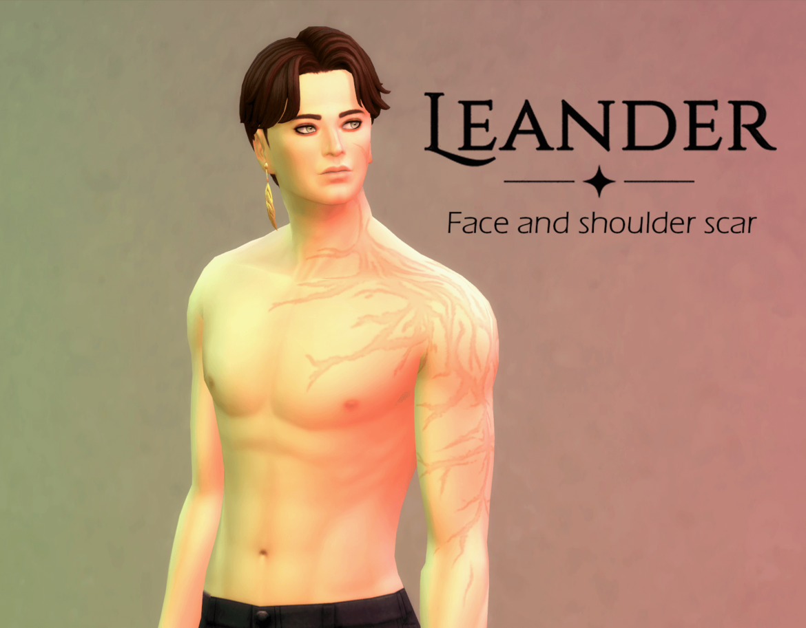 Touchstarved - Leander Face and Shoulder Scar