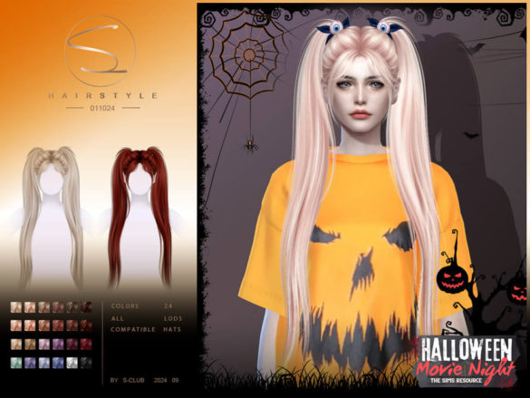 HALLOWEEN Double ponytail hairstyle