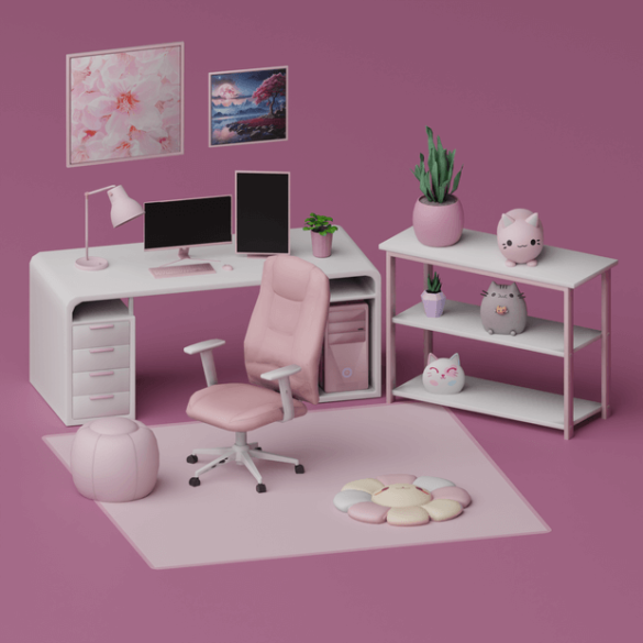 Cheeky Pink Workstation Set