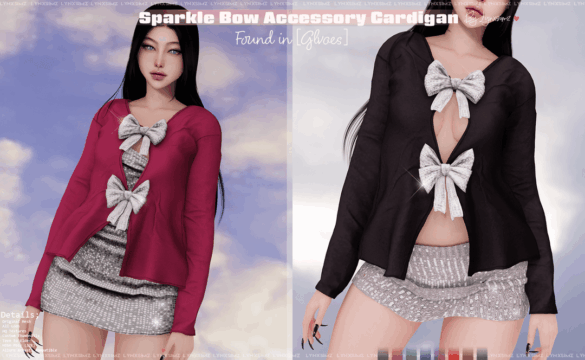 Sparkle Bow Accessory Cardigan
