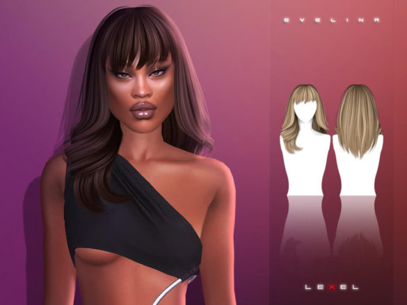 LEXEL - Evelina long hairstyle with fringe