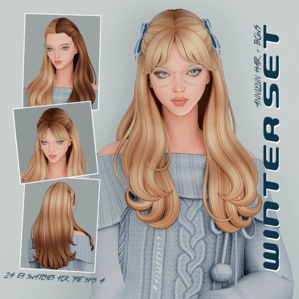 WINTER SET - Annlynn Hair and Bows accs